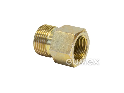 Verschraubung für Druckluft, Innengewinde G 3/4 "- Außengewinde G 1", 25bar, Kegel 1:3, Stahl, 